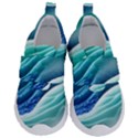 Pastel Beach Wave I Kids  Velcro No Lace Shoes View1