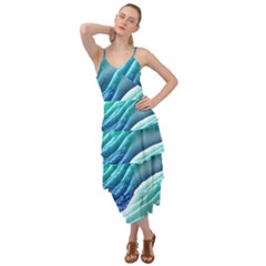 Pastel Beach Wave I Layered Bottom Dress by GardenOfOphir