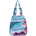 Pink Wave Crashing On The Shore Center Zip Backpack View1