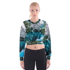 Lake Cropped Sweatshirt by artworkshop