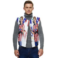 Fernando Torres Wallpaper Men s Short Button Up Puffer Vest	 by artworkshop