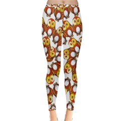 Owl Animal Bird Nature Feather Eyes Plumage Inside Out Leggings by Ravend