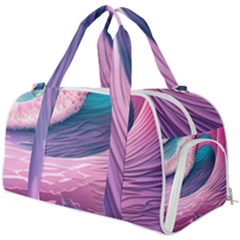 Pink Waves On The Beach Ii Burner Gym Duffel Bag by GardenOfOphir