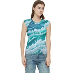 Waves On The Ocean Ii Women s Raglan Cap Sleeve Tee by GardenOfOphir