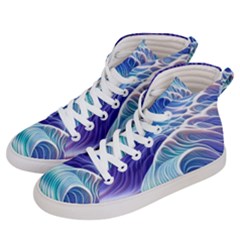 Majestic Ocean Waves Men s Hi-top Skate Sneakers by GardenOfOphir