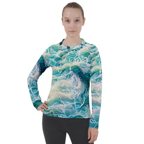 The Endless Sea Women s Pique Long Sleeve Tee by GardenOfOphir