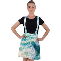 The Endless Sea Velvet Suspender Skater Skirt by GardenOfOphir