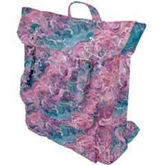 Ocean Waves In Pink Ii Buckle Up Backpack by GardenOfOphir