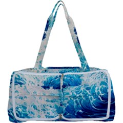 Abstract Blue Ocean Wave Ii Multi Function Bag by GardenOfOphir