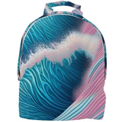 Pink Sea Water Mini Full Print Backpack by GardenOfOphir