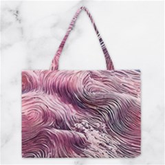 Abstract Pink Ocean Waves Medium Tote Bag by GardenOfOphir