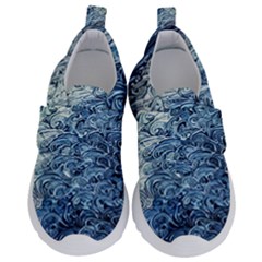 Waves Of The Ocean Kids  Velcro No Lace Shoes by GardenOfOphir