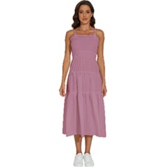 Cashmere Rose Pink	 - 	sleeveless Shoulder Straps Boho Dress by ColorfulDresses