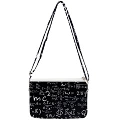 E=mc2 Text Science Albert Einstein Formula Mathematics Physics Double Gusset Crossbody Bag by Jancukart