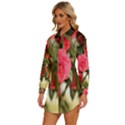 Flower Womens Long Sleeve Shirt Dress View2