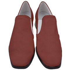 Brandy Brown	 - 	slip On Heel Loafers by ColorfulShoes