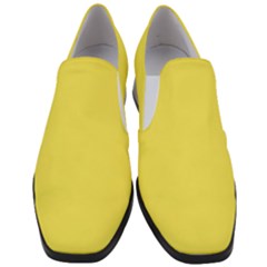 Maize Yellow	 - 	slip On Heel Loafers by ColorfulShoes