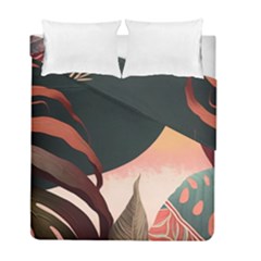 Ai Generated Leaves Foliage Plants Duvet Cover Double Side (full/ Double Size) by Ravend