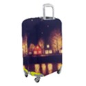 Night Houses River Bokeh Leaves Luggage Cover (Small) View2