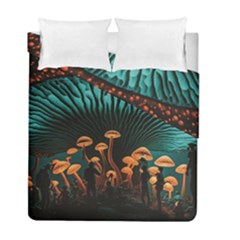 Mushroom Giant Explore 3d Duvet Cover Double Side (full/ Double Size) by Ravend