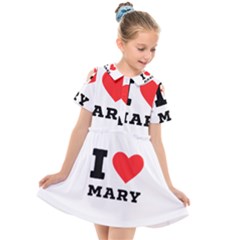 I Love Mary Kids  Short Sleeve Shirt Dress by ilovewhateva
