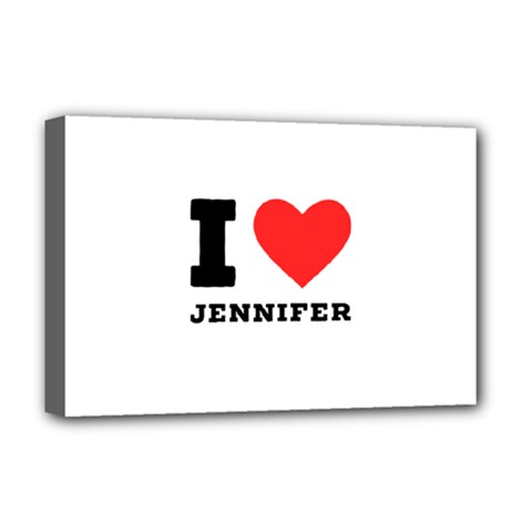 I Love Jennifer  Deluxe Canvas 18  X 12  (stretched) by ilovewhateva