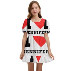 I Love Jennifer  Kids  Short Sleeve Dolly Dress by ilovewhateva