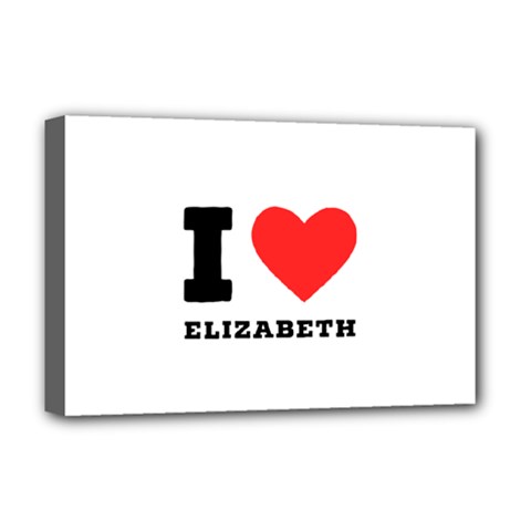 I Love Elizabeth  Deluxe Canvas 18  X 12  (stretched) by ilovewhateva