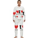 I love Elizabeth  Men s Long Sleeve Velvet Pocket Pajamas Set View1