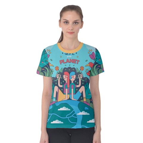Save Our Planet Earth Day Women s Cotton Tee by Givinglala
