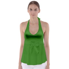 Medium Spring Green	 - 	babydoll Tankini Top by ColorfulSwimWear