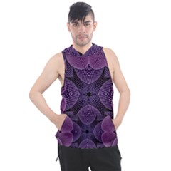 Geometric Shapes Geometric Pattern Flower Pattern Art Men s Sleeveless Hoodie by Ravend