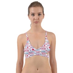 Love Mom Happy Mothers Day I Love Mom Graphic Wrap Around Bikini Top by Ravend