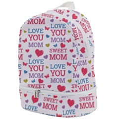 Love Mom Happy Mothers Day I Love Mom Graphic Zip Bottom Backpack by Ravend