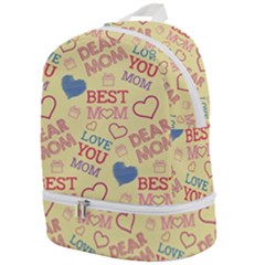 Love Mom Happy Mothers Day I Love Mom Graphic Pattern Zip Bottom Backpack by Ravend