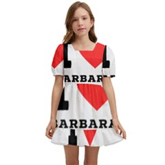 I Love Barbara Kids  Short Sleeve Dolly Dress by ilovewhateva