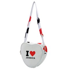 I Love Jessica Heart Shoulder Bag by ilovewhateva