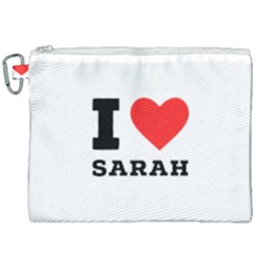 I Love Sarah Canvas Cosmetic Bag (xxl) by ilovewhateva