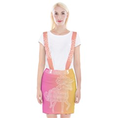 Unicorm Orange And Pink Braces Suspender Skirt by lifestyleshopee