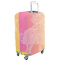 unicorm orange and pink Luggage Cover (Medium) View2