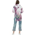 Ai Generated Flowers Watercolour Nature Plant Women s Long Oversized Pullover Hoodie View2