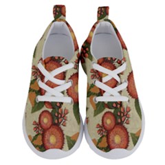 Flowers Leaves Pattern Flora Botany Drawing Art Running Shoes by Ravend