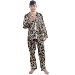 Mystic Geometry Abstract Print Men s Long Sleeve Satin Pajamas Set by dflcprintsclothing