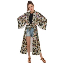 Mystic Geometry Abstract Print Maxi Kimono by dflcprintsclothing