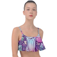 Foraging Mushroom Frill Bikini Top by GardenOfOphir