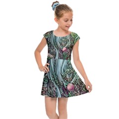 Craft Mushroom Kids  Cap Sleeve Dress by GardenOfOphir
