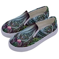 Craft Mushroom Kids  Canvas Slip Ons by GardenOfOphir