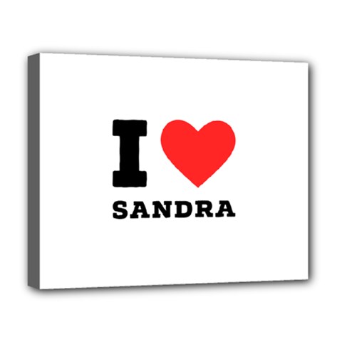 I Love Sandra Deluxe Canvas 20  X 16  (stretched) by ilovewhateva