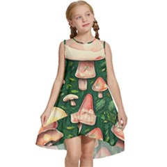 Fantasy Farmcore Farm Mushroom Kids  Frill Swing Dress by GardenOfOphir