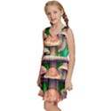 Fairy Mushroom In The Forest Kids  Sleeveless Tiered Mini Dress View2